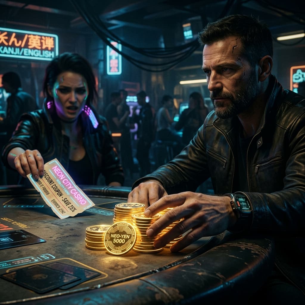 A high-end, cinematic close-up of a high-stakes poker game.